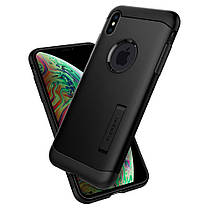 Чохол Spigen для iPhone XS Slim Armor, Black, фото 3