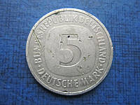 Монета 5 марок ФРГ 1989 J
