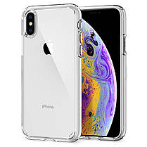 Чохол Spigen для iPhone XS Case Hybrid Ultra, Crystal Clear, фото 4