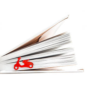 Закладка для книг Мопед (червона)