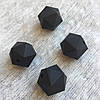Ікосаедр 23 мм (чорний) силіконова намистина, фото 2