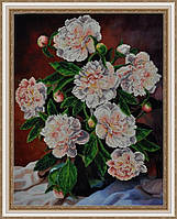Набір для вишивки бісером ТМ "Картини бісером" Букет півоній Р-103