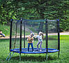 Дитячий батут із драбиною та сіткою діаметром 312 см із зовнішньою захисною сіткою SkyJump 10 фт, фото 3