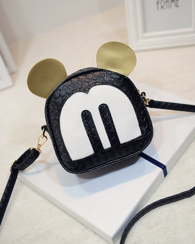 Жіноча маленька сумочка чорна Міккі Маус з вушками, фото 1