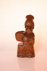 Скульптура Козак з дерева з підставкою під пляшку