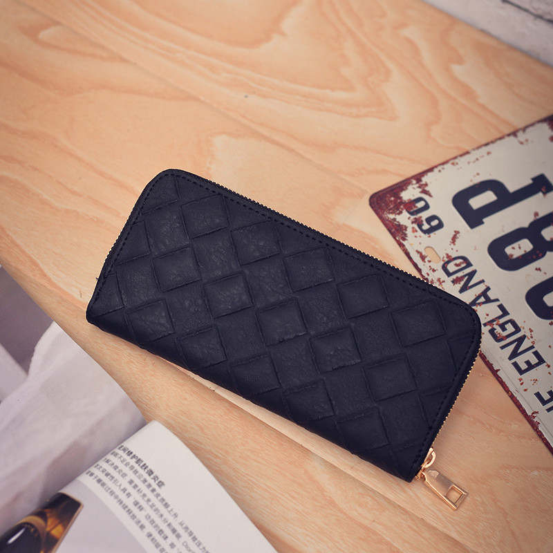 Жіночий гаманець на блискавці чорний, фото 1