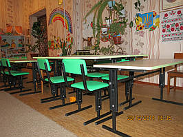 Столи, стільці для дитячого саду регульовані