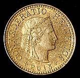 Монета Швейцарії 5 рапен 1982-2015 рр., фото 2