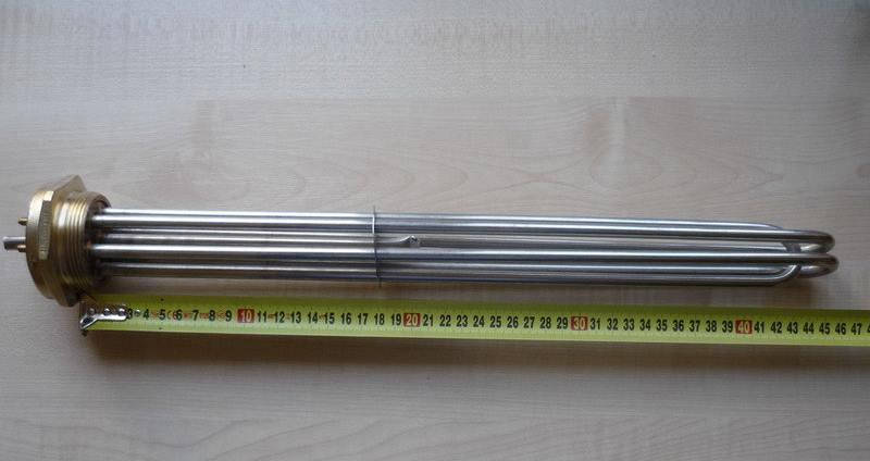 Блок ТЕН прямий 12 кВт, 220 В на різі 2" неіржавка сталь Sanal (Туреччина), фото 1