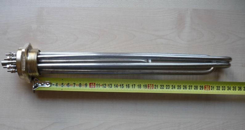 Блок ТЕН прямий 6 кВт, 220 В на різьбі 2" нержавійка Sanal (Туреччина), фото 2