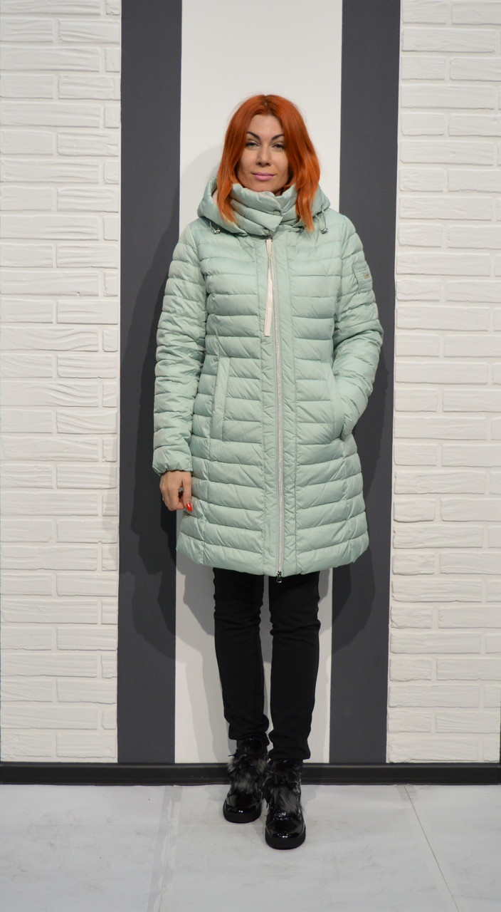 Пуховик осінній м'ята CLASNA 019 розмір L