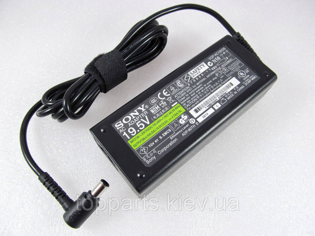Блок живлення Sony 90W VGP-AC19V26 19.5 V, 4.7 A, роз'єм 6.5/4.4 (pin inside) [3-pin] ОРИГІНАЛЬНИЙ
