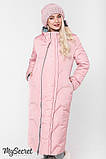 Стильна зимова двостороння куртка для вагітних TOKYO OW-48.063, рожева з оливкою, розмір 46, фото 6