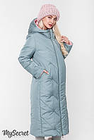 Стильна зимова двостороння куртка для вагітних TOKYO OW-48.063, рожева з оливкою, розмір 46