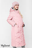 Стильна зимова двостороння куртка для вагітних TOKYO OW-48.063, рожева з оливкою, розмір 46, фото 2