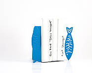 Упори для книг Риби (сині), фото 2