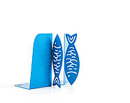 Упори для книг Риби (сині), фото 3