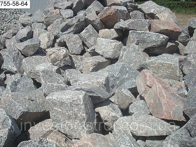 Бутовий камінь (бут) — Сірий, сіро-рожевий, фото 1