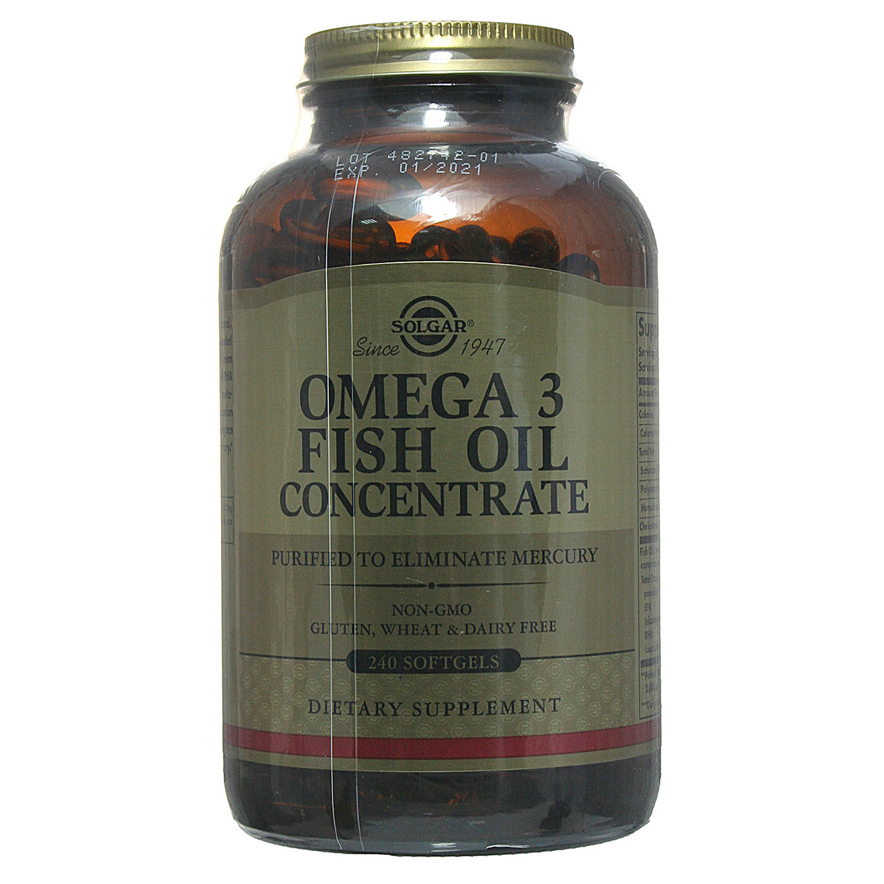 Риб'ячий жир в капсулах, Omega-3 Fish Oil, Solgar, 240 капсул