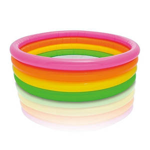 Дитячий надувний басейн Intex 56441 «Райдуга», 168 х 46 см