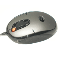 Миша MOP-20D-2 2x Click , Оптична, USB Silver з чорними вставками