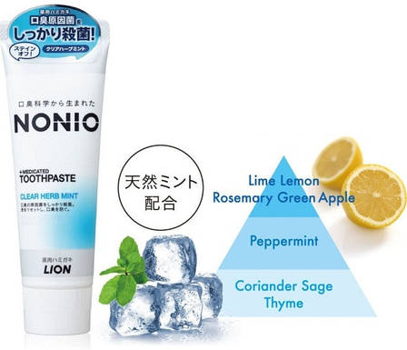 Зубна паста комплексної дії LION Nonio +Medicated Toothpaste трав'яна м'ята 130 г (259299), фото 2