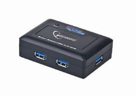 Концентратор UHB-C344 Gembird; 4порти; USB3.0; без блока живлення