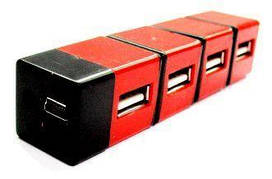 Концентратор UHB-CT05 hub -4порта USB2.0, форма кубики, що обертаються порт