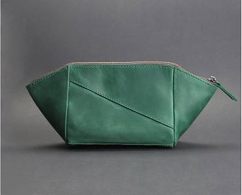 Жіноча косметичка з натуральної шкіри "Смарагд"