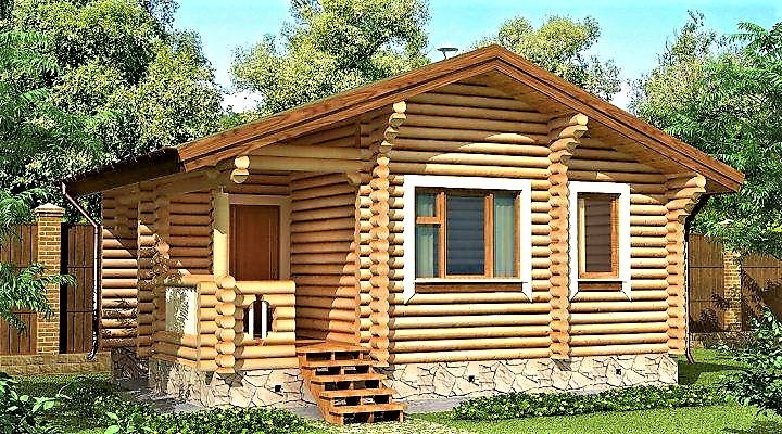 Баня з оциліндрованого брусу 6х8 м