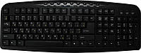 Keyboard 8108 slim PS/2 Black/Silver, Multimedia WATERPROOF w/ukr&rus