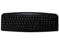 Keyboard 8108 slim USB Black, Multimedia WATERPROOF w/ukr&rus