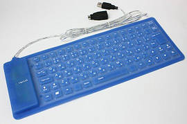 Клавіатура KBF-520-BL, гумова, синя; захист від води та пилу