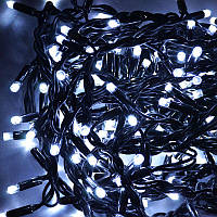 Гірлянда вулична Штора LED 240, холодний білий, чорний дріт (
