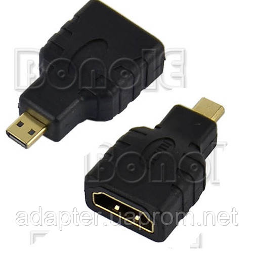 Перехідник HDMI F/MICRO HDMI; HDMI мама — MICRO HDMI тато