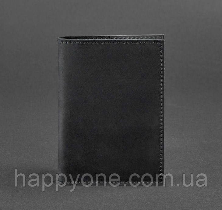 Обкладинка для паспорта зі шкіри 1.2 "Графіт"