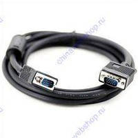 Кабель Premium  VGA HD15M/HD15M (15male to 15male) 3m, 2ferrite, white