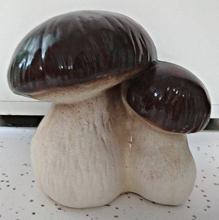 Садова фігура гриб-боровик подвійний керамічний, фото 2
