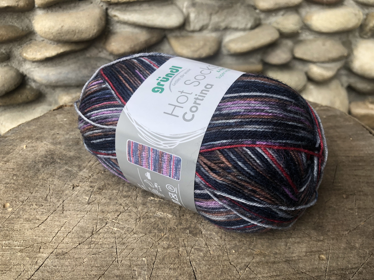Носкова пряжа GRUENDL, серія Cortina 75% вовна 25% поліамід, 100 г/420 м, фото 1