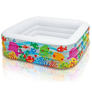 Дитячий надувний басейн Intex 57471 «Акваріум», 159 х 159 х 50 см