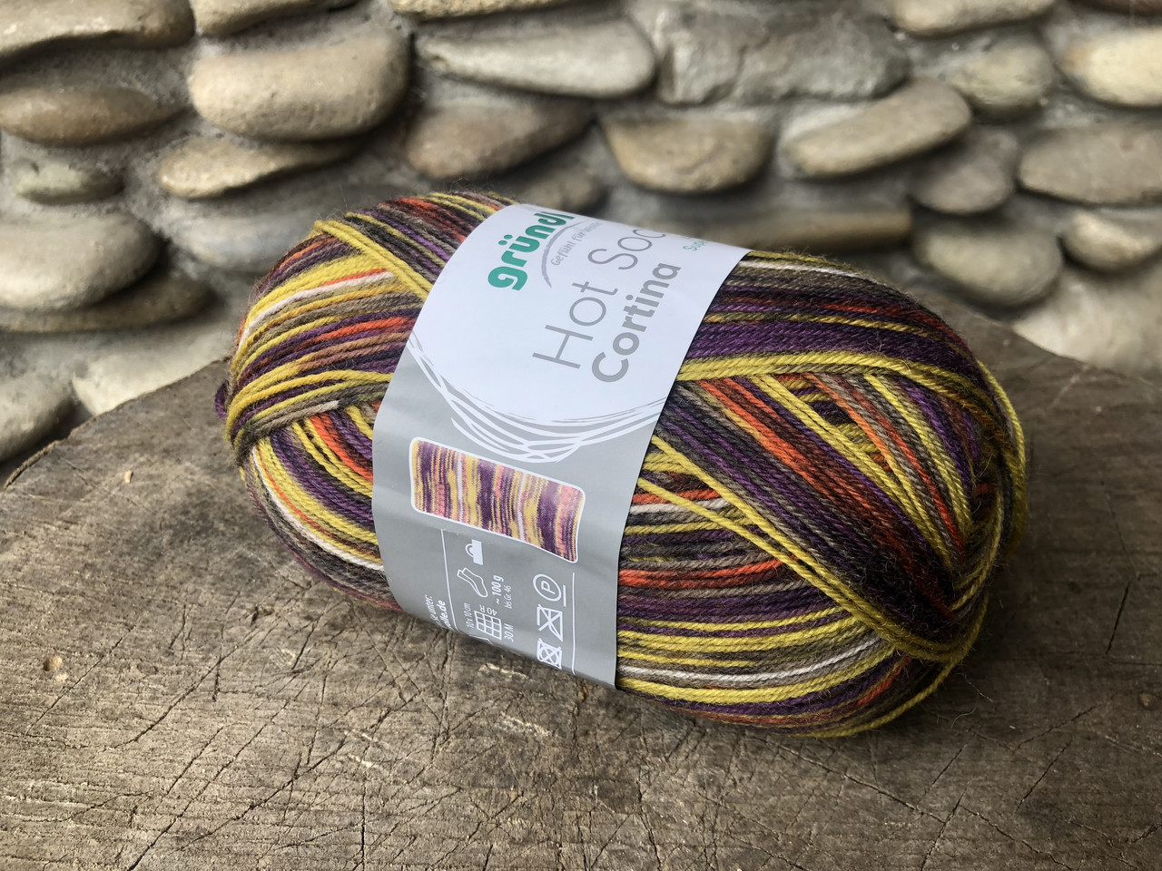 Носкова пряжа GRUENDL, серія Cortina 75% вовна 25% поліамід, 100 г/420 м, фото 1