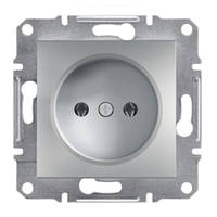 Розетка без заземлення алюмінієва Schneider electric Asfora EPH3000161