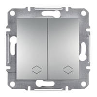 Вимикач прохідний двоклавішний алюміній Asfora Schneider electric EPH0600161