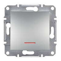 Кнопковий вимикач з підсвічуванням, алюмінієвий Asfora Schneider electric EPH1600161