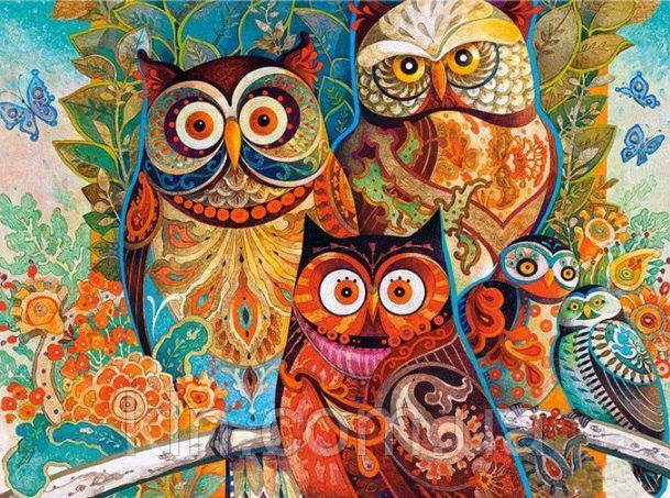 Алмазна мозаїка на підрамнику 50 х 40 см Кольорові господині лісу (арт. TN716), фото 1