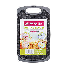 Дошка обробна Kamille 14.5х25х0.8см пластикова (сірий мармур) KM-10057A