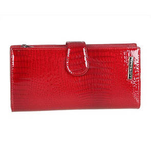 Жіночий шкіряний гаманець червоний лаковий Loren 837-RS