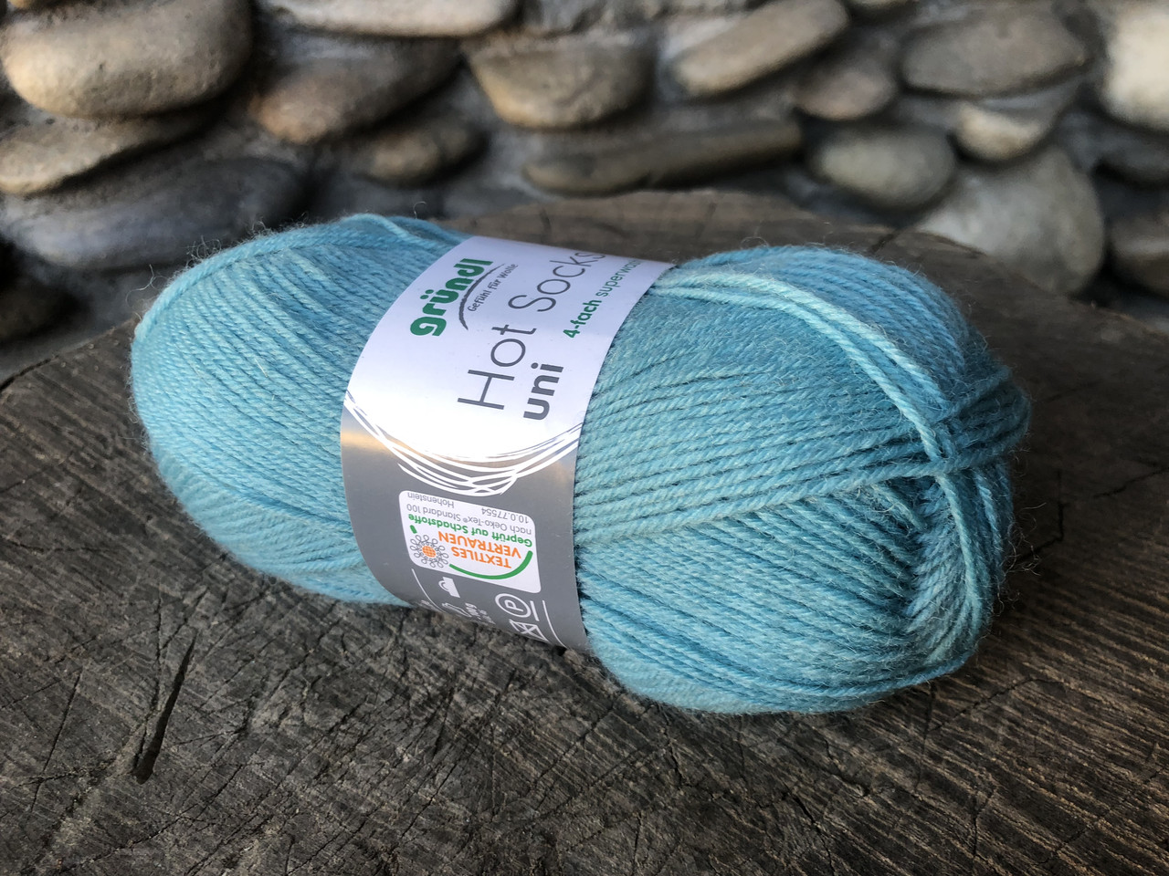 Носкова пряжа GRUENDL UNI 75% вовна 25% поліамід, 200 м/50г, фото 1