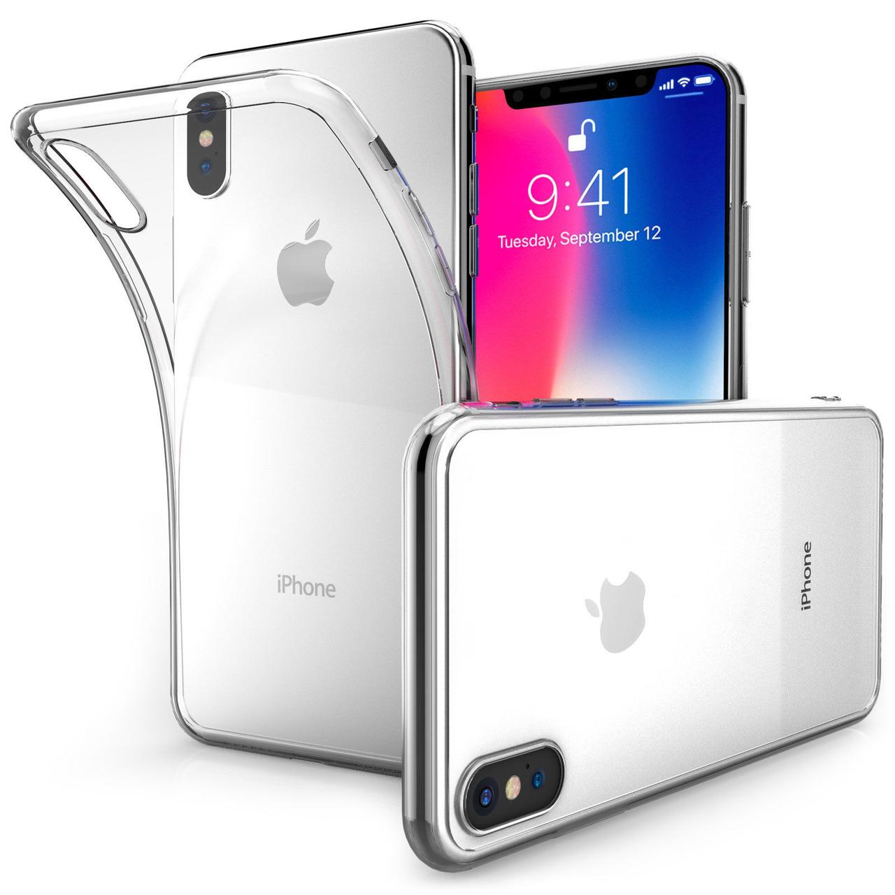 Силіконовий чохол iPhone XS Max Прозорий, фото 1