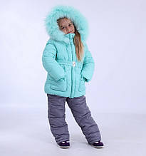 Зимовий костюм для дівчинки kiko 4508 кіко комбінезон (куртка